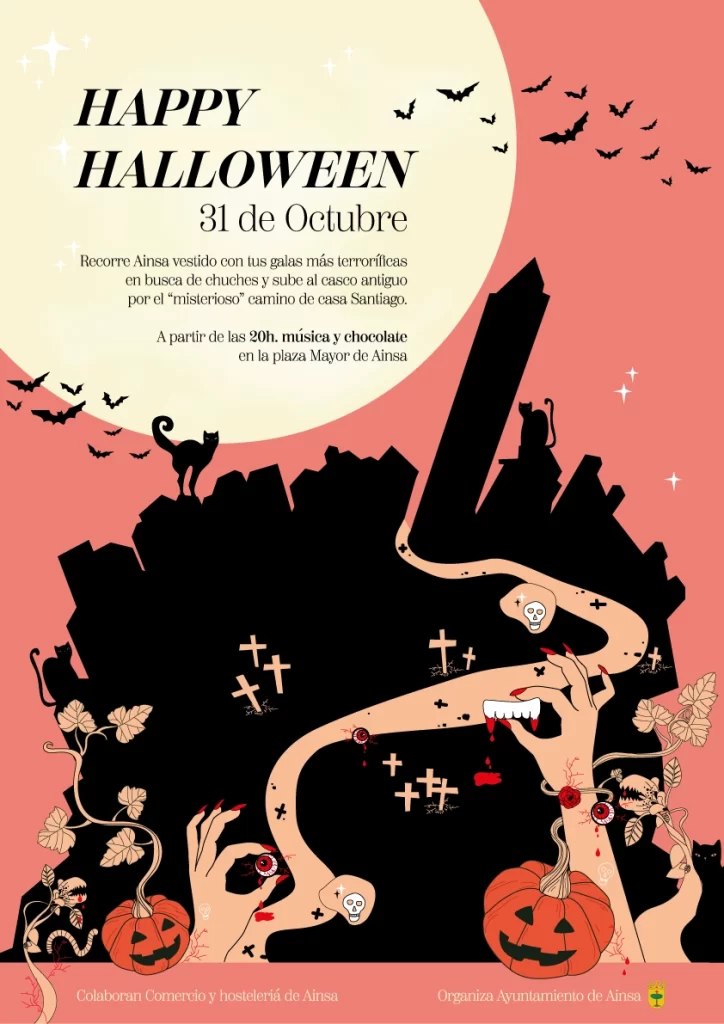 diseño cartel halloween Ainsa