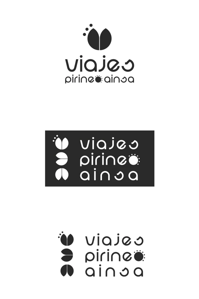 logotipos viajes Pirineo Ainsa by Paradise Design Studio